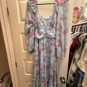 Altar'd State Blue and Pink Floral Dress